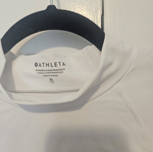 Athleta NWT Interval Mock Neck Top White - Picture 3 of 5
